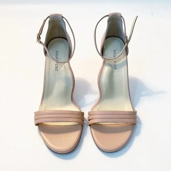Sarah Flint Perfect Sandals 85mm Size 40 Blush Nappa NIB NEW